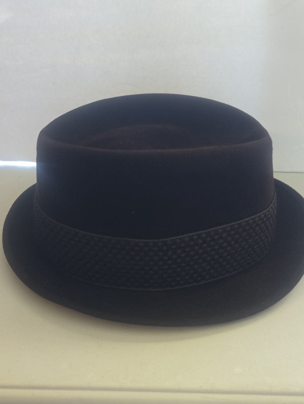 Vintage Mallory The Retriever Men's Black  Fedora Hat with Textured Band